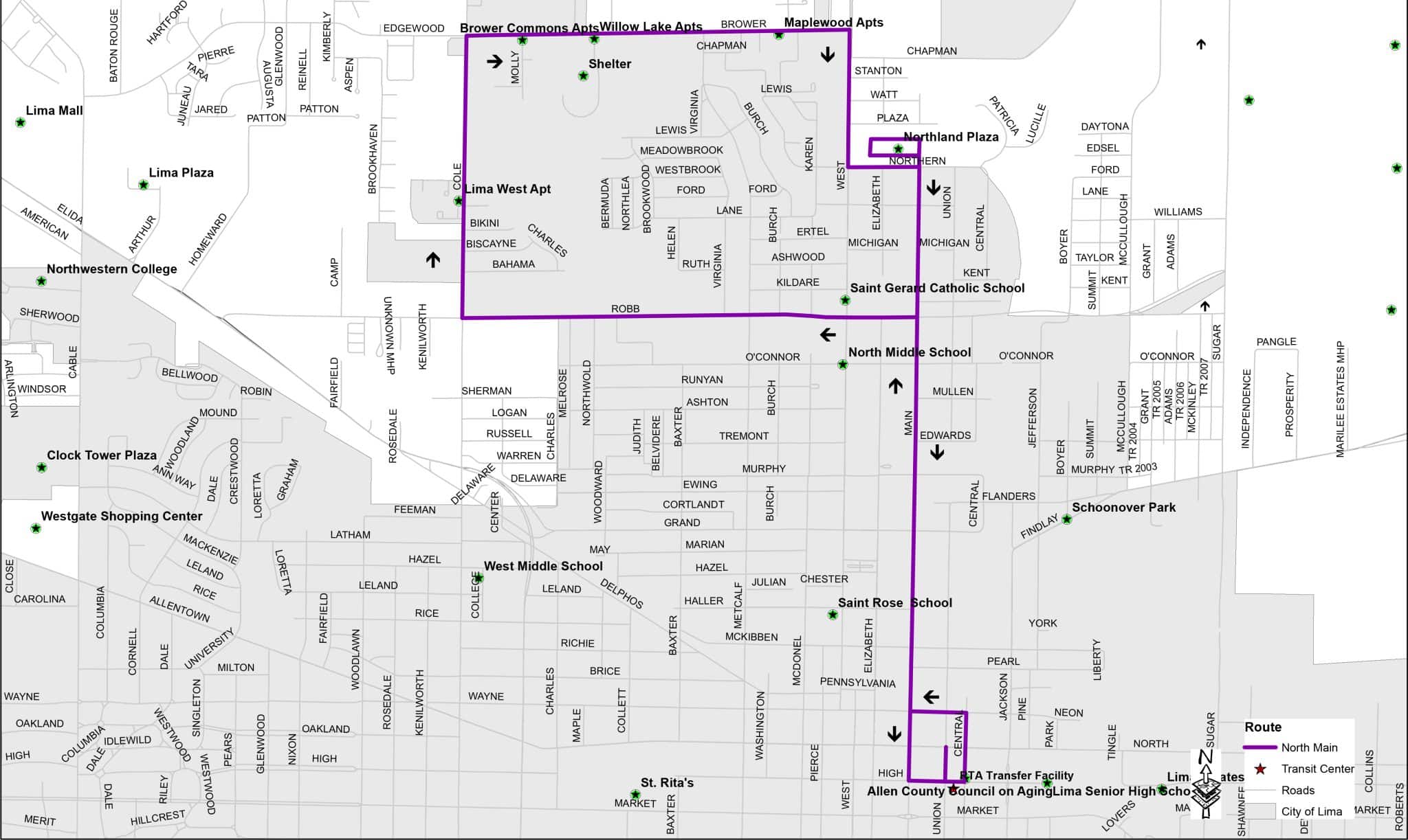 Allen County Rta Route 4 – North Main - Allen County RTA