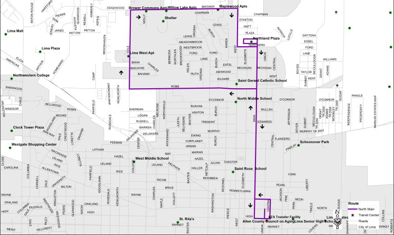 Allen County Rta Route 4 – North Main - Allen County RTA