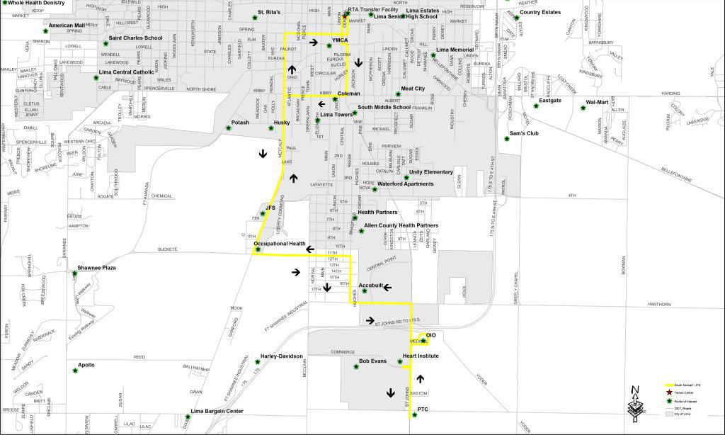 Route 8 Map – South Metcalf/Shawnee